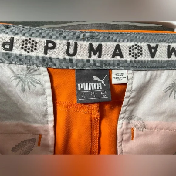 Puma Jackpot Men’s Orange Golf Shorts - Picture 5 of 7